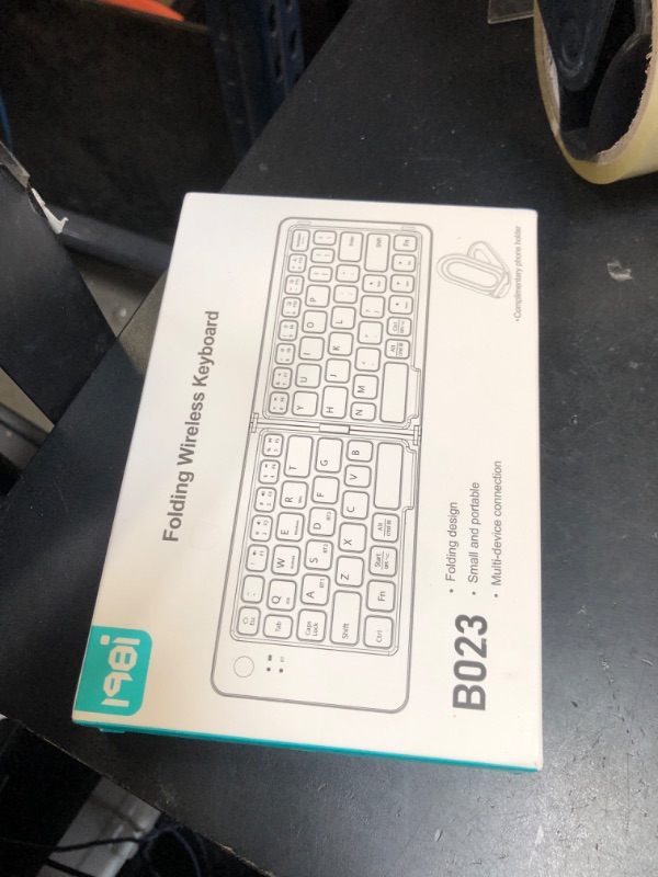 Photo 1 of Mini Foldable Bluetooth Keyboard - Portable Wireless Full Size Keyboard (Sync Up to 3 Devices), Ultra-Slim Aluminum Travel Folding Keyboards for iPhone iPad Mac Android Windows iOS (Green)