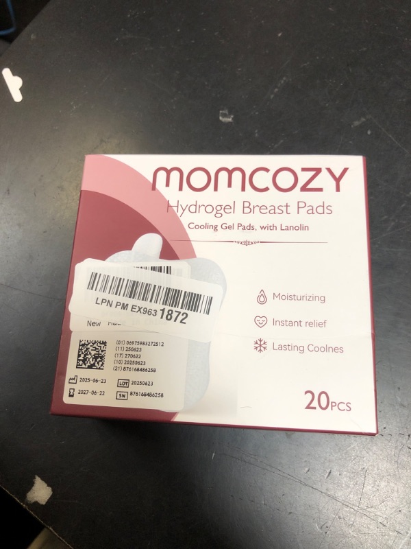 Photo 1 of Momcozy Hydrogel Nipple Pads with Soothing Lanolin, Soothies Gel Nursing Pads Provide Instant Cooling Relief, Breastfeeding Essentials, 20 PCS