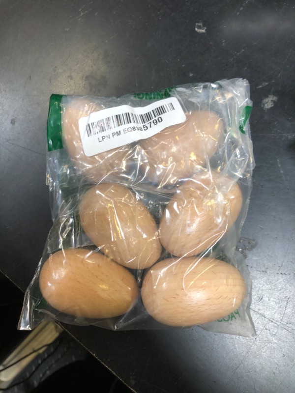 Photo 1 of 6 PCS Wood Egg Shakers Set, Musical Percussion Instruments, Natural Finish
