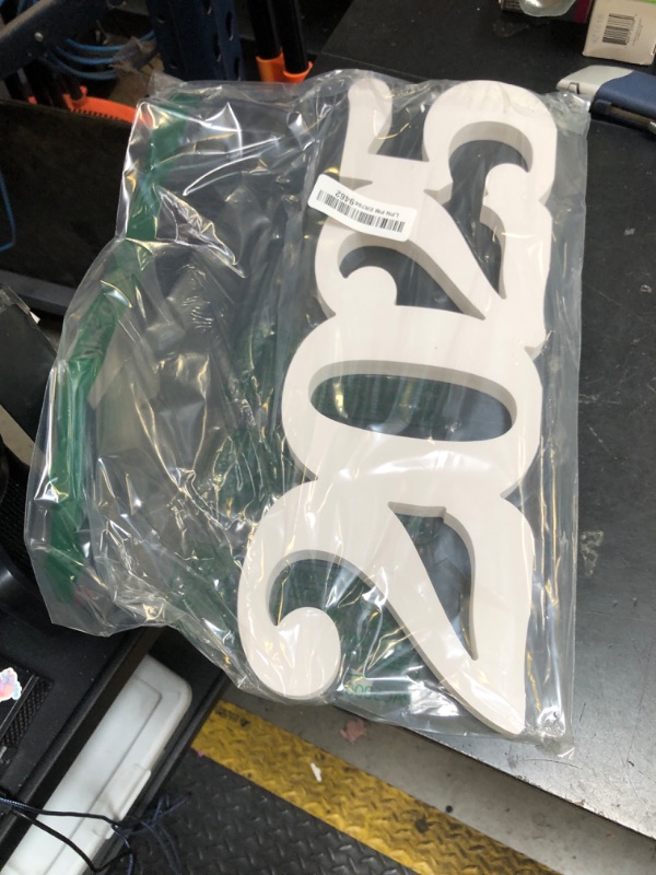 Photo 1 of 2025 Grad Sign Graduation Decorations, White Faux Wooden Photo Props, 2025 Grad Graduation Table Decorations for Any Schools Party