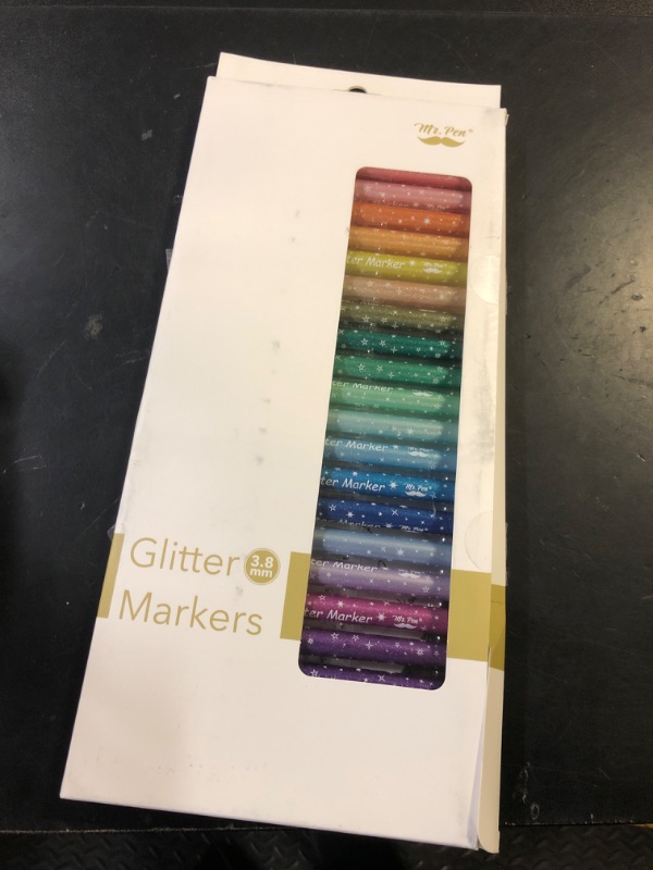 Photo 1 of Mr. Pen- Glitter Markers, 24 pcs, Assorted Color, Fine Tip Glitter Markers for Kids and Adults
