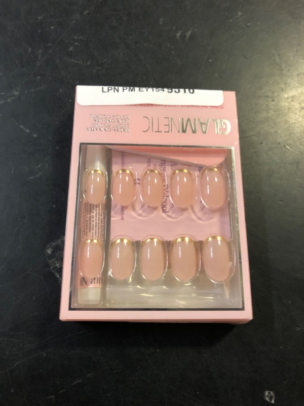 Photo 1 of Glamnetic Press On Nails - Goal Digger | Glossy, Semi-Transparent, Short Round Nails, Salon Quality | 12 Sizes - 30 Nail Kit with Glue