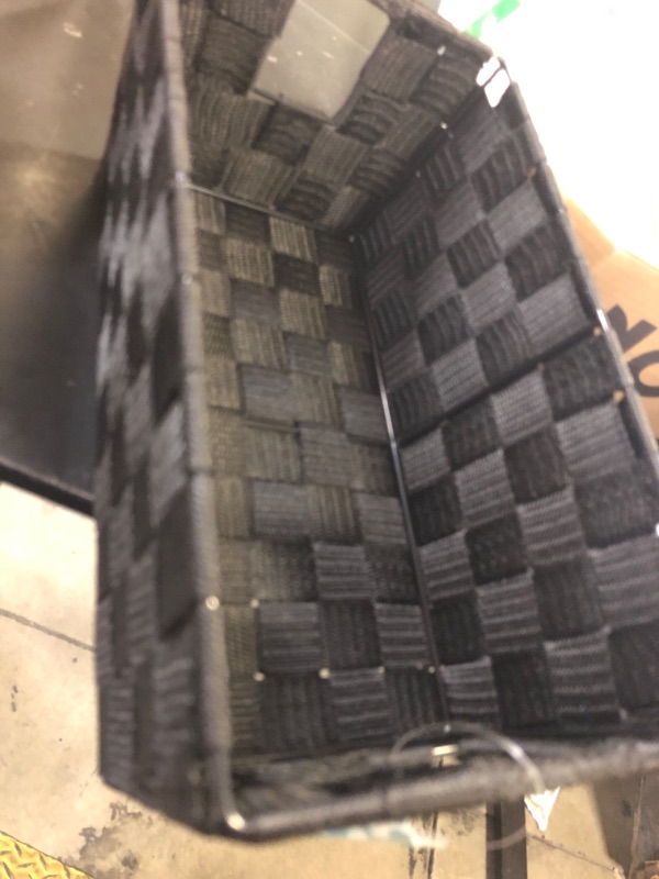 Photo 1 of Whitmor 6581-2712-BLK Woven Strap Small Shelf Tote Black