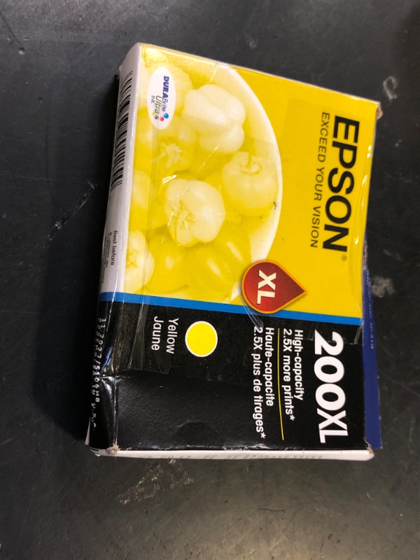 Photo 1 of EPSON 200 DURABrite Ultra Ink High Capacity Yellow Cartridge (T200XL420-S) Works with WorkForce WF-2520, WF-2530, WF-2540, Expression XP-200, XP-300, XP-310, XP-400, XP-410