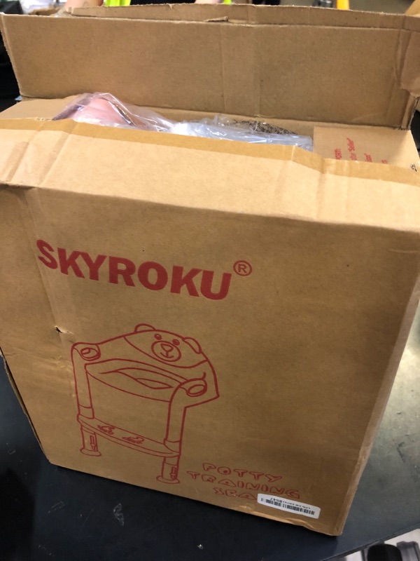Photo 1 of Potty Training Seat with Step Stool Ladder, SKYROKU Potty Training Toilet for Kids Boys Girls Toddlers - Comfortable Safe Potty Seat with Anti-Slip Pads Ladder Pink