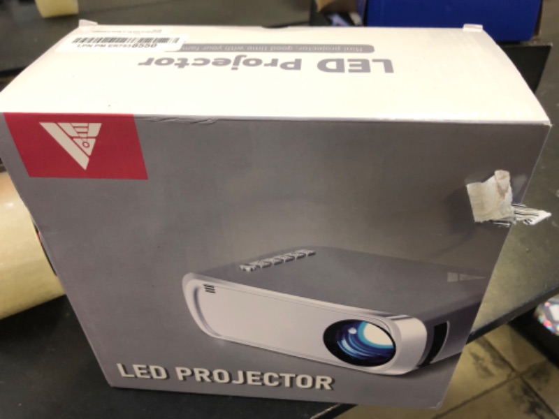 Photo 1 of Mini Projector, iTJQ Portable Projector 1080P Supported for Indoor Outdoor Movies, Phone Projector Compatible with iOS/ Android, Laptop, TV Stick/ PS5, USB/HDMI/Type-C (Silver, VF370)