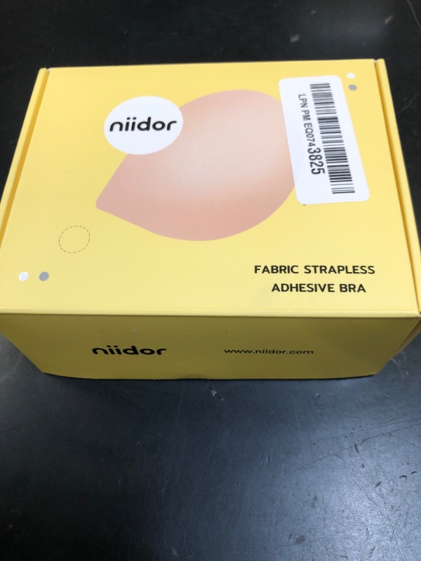 Photo 1 of Niidor Adhesive Bra Strapless Sticky Invisible Push up Silicone Bra for Backless Dress with Nipple Covers Nude(B Cup)