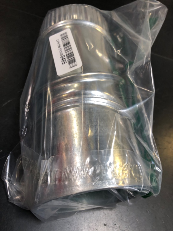 Photo 1 of Mitchell Metal 4" Adjustable Duct Elbow 90 Degree HVAC - Galvanized Sheet Metal 26-Gauge Duct Connector - Ideal for Round Tube Air Ventilation & Vent Pipe Ductwork (4 Inch)