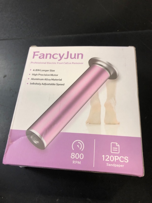 Photo 1 of FancyJun Electric Foot Callus Remover with 120pcs Sandpaper Discs(3 Sizes), Professional 800RPM Aluminum 4.8 Inches Callus Remover for Feet, Stepless Speed Control for Dead Skin (Purple)
