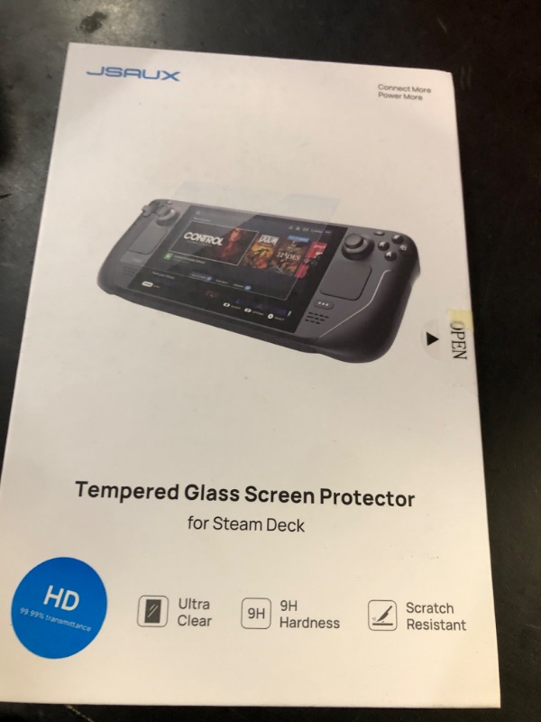 Photo 1 of JSAUX 2-Pack Screen Protector for Steam Deck, Ultra HD Glass Protector 9H Hardness Easy to Install with Guiding Frame Scratch Resistant Tempered Glass for Steam Deck OLED, Come with Toolkits
