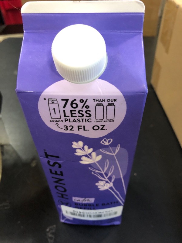Photo 1 of The Honest Company Foaming Bubble Bath Refill Carton | Gentle for Baby | Naturally Derived, Tear-Free, Hypoallergenic | Lavender Calm, 32 fl oz