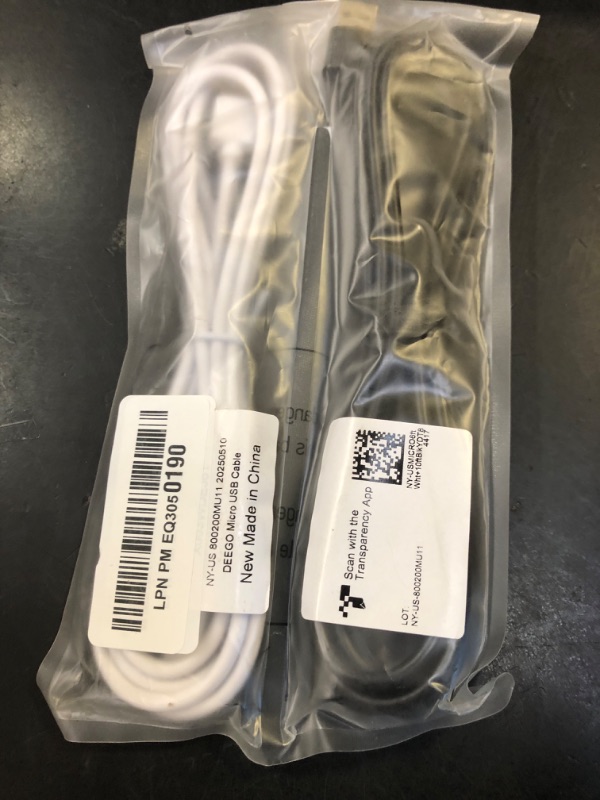 Photo 1 of DEEGO Micro USB Cable, 2Pack Extra Long Android Charger Cable 10Ft 6Ft, Charger Cord Fast Android USB Charging Cable Compatible with Samsung Galaxy S7 Edge S6 S5 and More