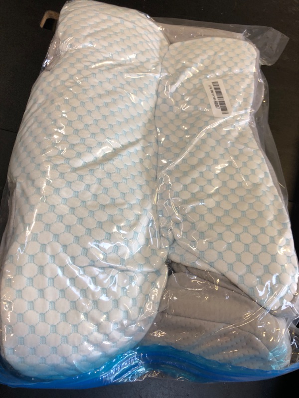 Photo 1 of Cervical Neck Pillow - Ergonomic Side Sleeper Pillow for Pain Relief, Cooling Cervical Pillow for Sleeping, Contour Orthopedic Memory Foam Pillows for Back Stomach Sleepers