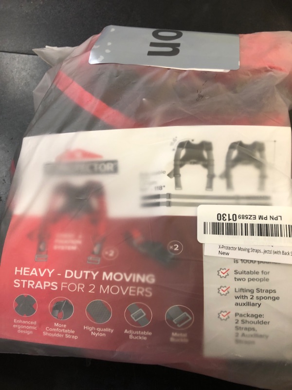 Photo 1 of X-Protector Moving Straps - 2 Pairs - Lifting Straps for 2 Movers - Move Furniture Easily and Safely - Perfect for Lifting and Moving Heavy Objects (Adjustable Length 50-118”)