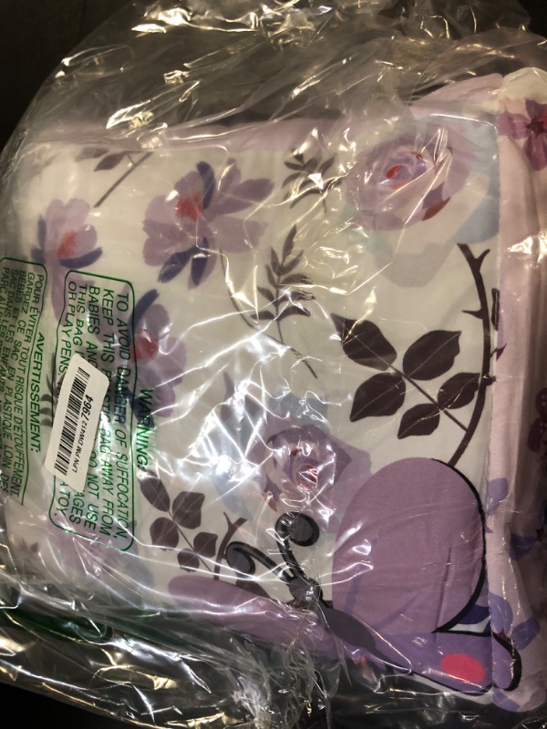 Photo 1 of Tudomro 3 Pieces Butterfly Nursery Crib Bedding Set for Girls, Standard Size Bedding Sets with Comforter Fitted Sheet Crib Skirt(Purple)