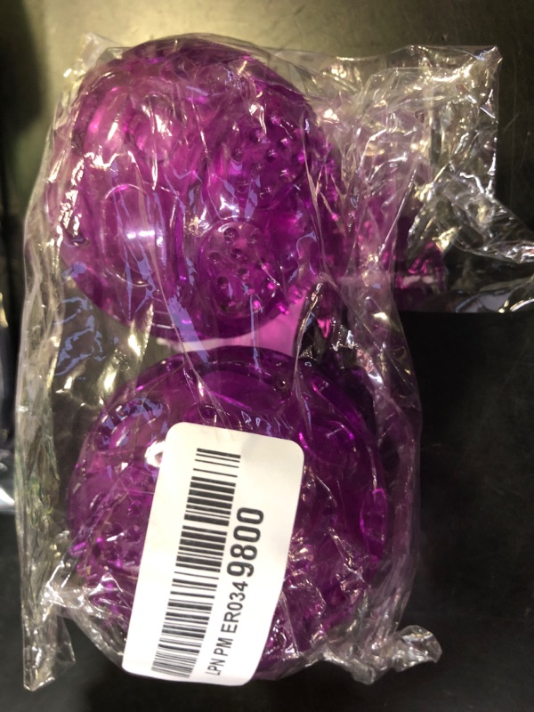 Photo 1 of PJDH 3'' Squeaky Dog Toy Balls for Lagre Medium Breed, Indestructible Dog Balls for Playing, Fetching & Retrieving, Durable Aggressive Chewers, 2 PCS Purple