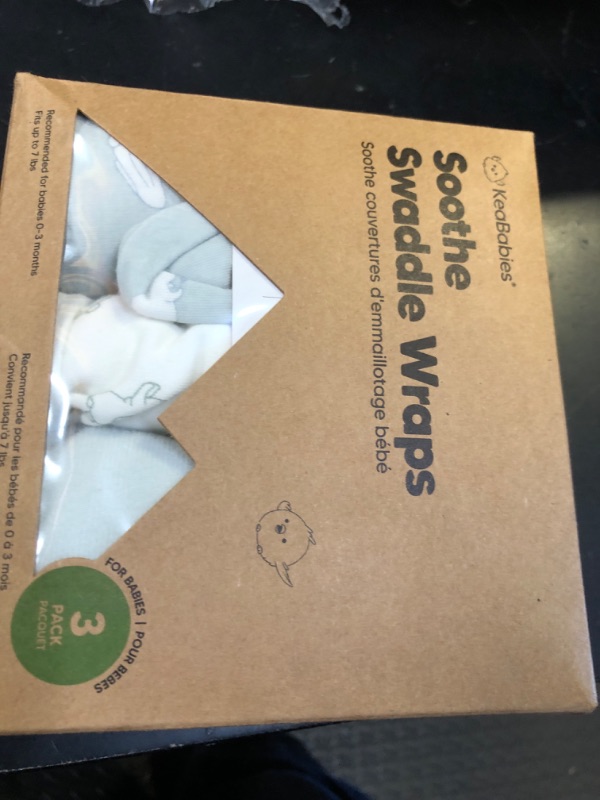 Photo 1 of 3-Pack Organic Baby Swaddle Sleep Sacks - Swaddles for Newborns, Infant 0-3 Months, Baby Girls, Boys, Soft & Snug Newborn Sleep Sack, Nursery Swaddling Blankets (Bunnies, XS)