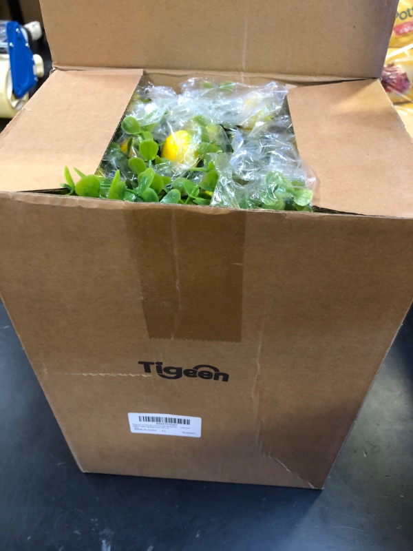 Photo 1 of Tigeen 12 Pack Lemon for Decoration Fake Lemon Branches Artificial Vivid Yellow Faux Lemons Tables Centerpiece for Kitchen Stem Fruits for Home Spring Summer Decor