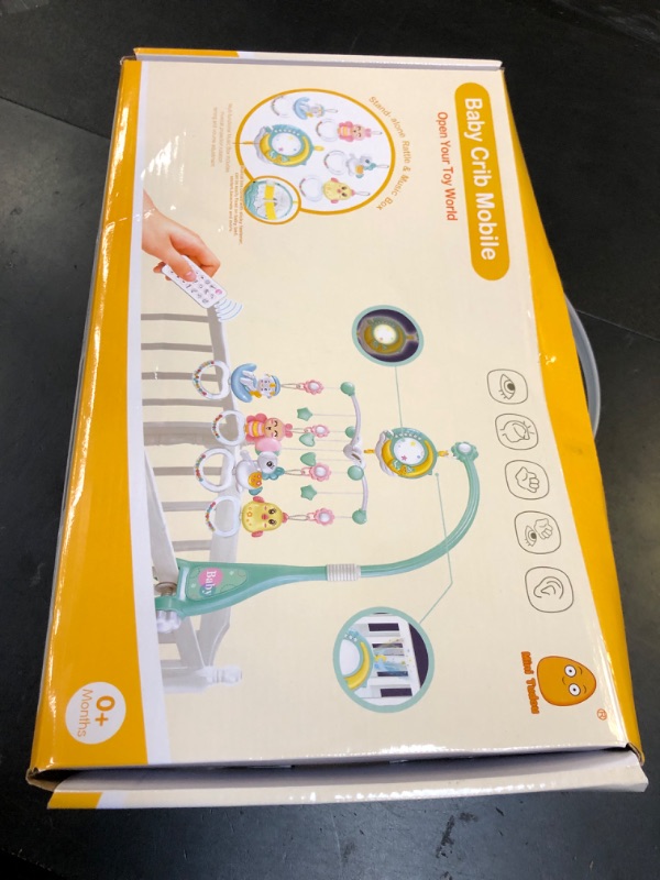 Photo 1 of Baby Musical Crib Mobile with Timing Function Projector and Lights,Hanging Rotating Rattles and Remote Control Music Box with 150 Melodies,Toy for Newborn 0-24 Months