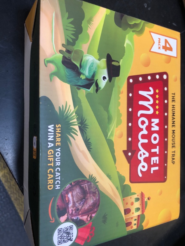Photo 1 of Motel Mouse Humane No Kill Live Catch and Release Mouse Traps, Reusable with Cleaning Brush - 4 Pack