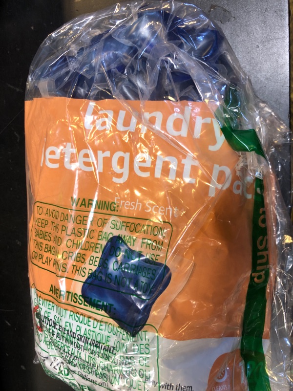 Photo 1 of Amazon Basics Laundry Detergent Pacs, Fresh Scent, 120 Count (Previously Solimo)