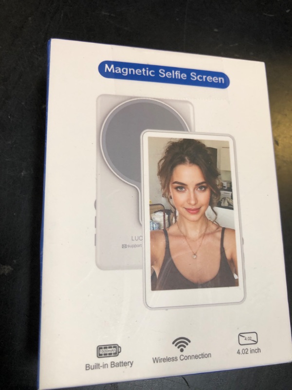 Photo 1 of Vlog Selfie Monitor Screen iPhone, 4K 60fps Recording, Wireless Screen Mirroring with Remote Control, Magnetic Fixation, 180° Rotation, 3 Levels of Brightness, Compatible with iPhone & Android