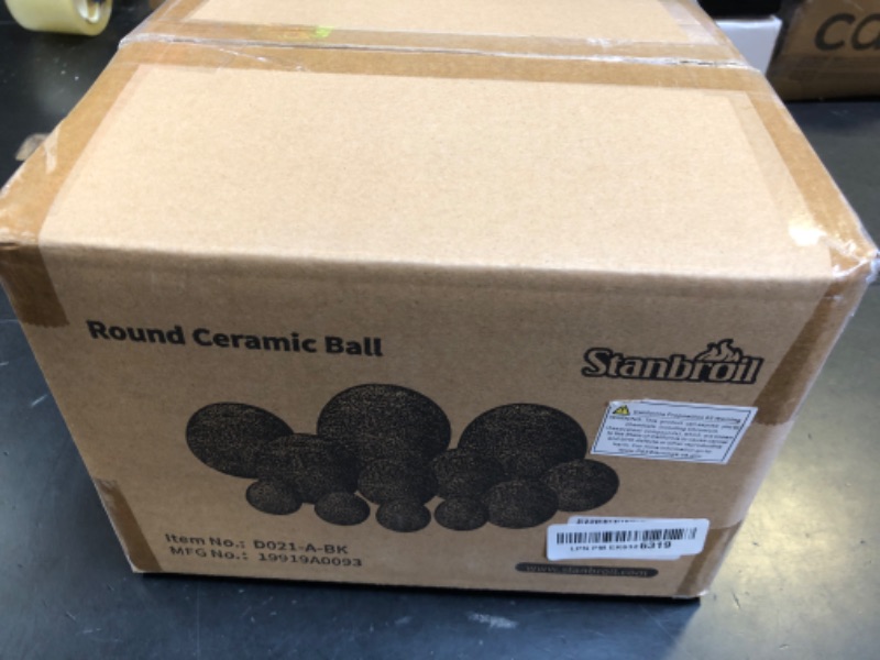Photo 1 of Stanbroil 12 Pack Ceramic Fire Balls, Mixed of 4 Size Fireplace Balls, Modern Accessory for Indoor or Outdoor Fire Pits Fire Bowl and Fireplace, Black