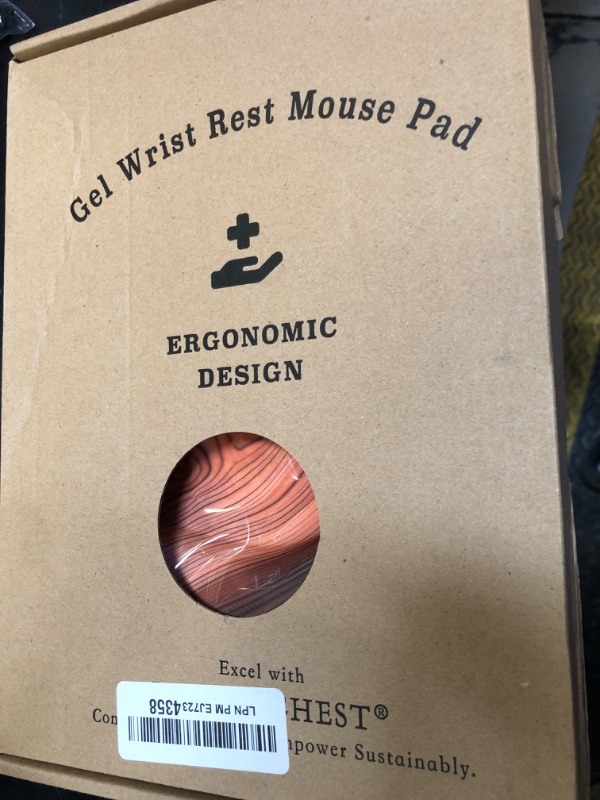 Photo 1 of ErgoComfort Gel Wrist Rest Mouse Pad-Ergonomic Office Mousepad with Wrist Support-Non-Slip, Design Desk Accessories Mat for Home&Game Decor (08Walnut Grain)