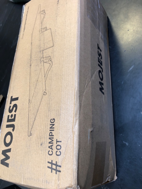 Photo 1 of Mojest Ultralight Camping Cot for Adults, Portable Folding Camping Bed, Supports 350 lbs - Lightweight for Travel, Camping, Hiking, Backpacking, Mountaineering, Light Gray