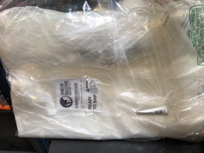 Photo 1 of Spartan Industrial - 18" X 24" (100 Count) Self Seal Clear Poly Bags with Suffocation Warning for Packaging, T Shirts - Permanent Adhesive