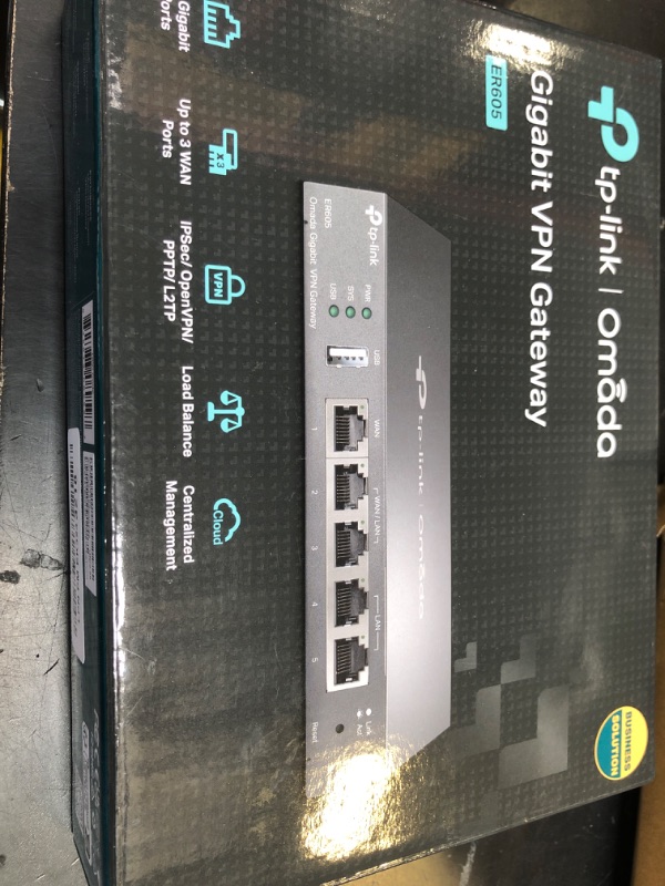 Photo 1 of TP-Link ER605 V2 Wired Gigabit VPN Router, Up to 3 WAN Ethernet Ports + 1 USB WAN, SPI Firewall SMB Router, Omada SDN Integrated, Load Balance, Lightning Protection