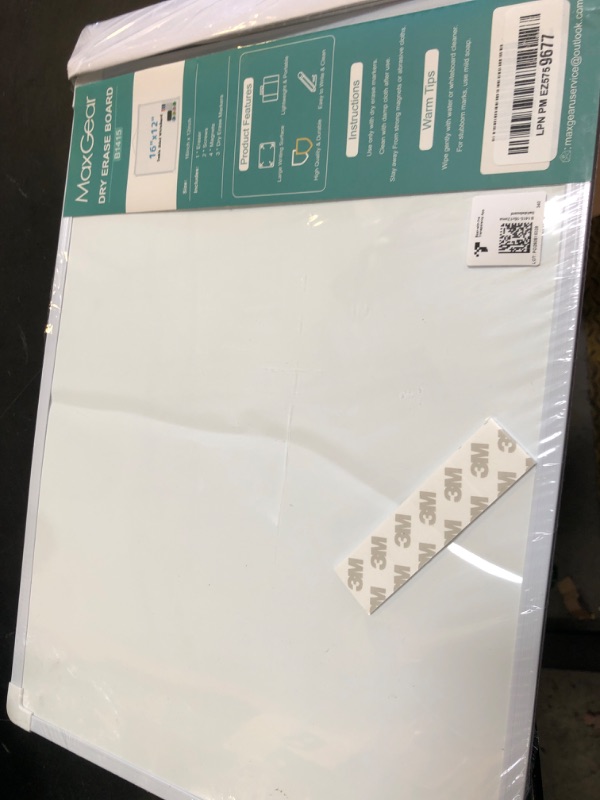 Photo 1 of MaxGear Double-Sided Dry Erase Board for Wall, 16"x12" Hanging Whiteboard, Small Dry Erase White Board with 3 Markers&4 Magnets, Portable Whiteboard for Students - Planning, Drawing, Memo, to Do List