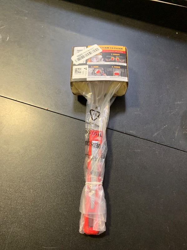 Photo 1 of GRILLART Grill Brush Bristle Free. SteamWizards BBQ Replaceable Cleaning Head, Unique Seamless-Fit Scraper Tool for Cast Iron/Stainless-Steel Grates, Safe Barbecue Grill Cleaner-Red