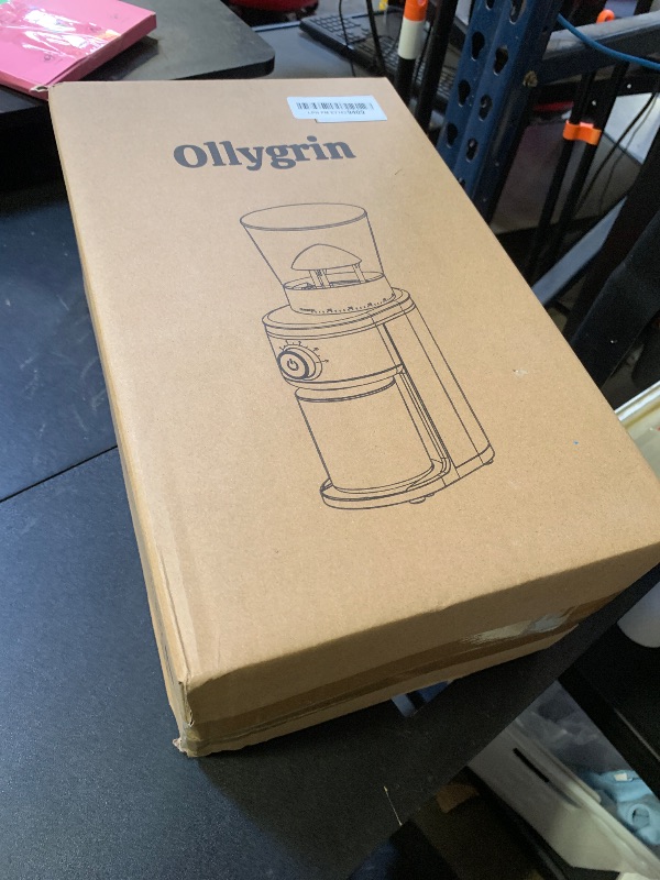 Photo 1 of Ollygrin Burr Coffee Grinder, Electric Conical Coffee Bean Grinder With 30 Adjustable Grind Settings For 2-12 Cups, Sliver & Black