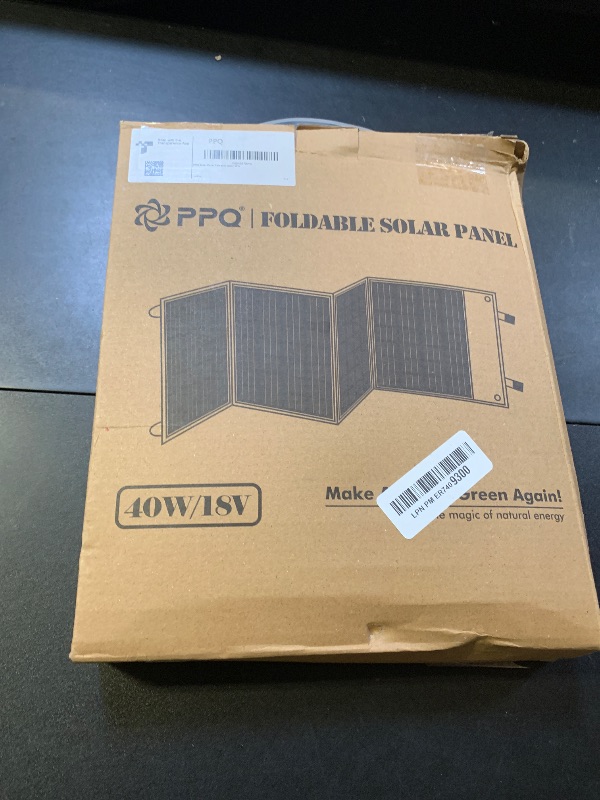 Photo 1 of PPQ 40W Portable Solar Panel Kit 18V/2.2A,3lb Foldable Briefcase Solar Charger w/ 24% Efficiency,2 Cables & 14 Outputs for All Phones, Pads, Camping Power Banks, IP67 Waterproof