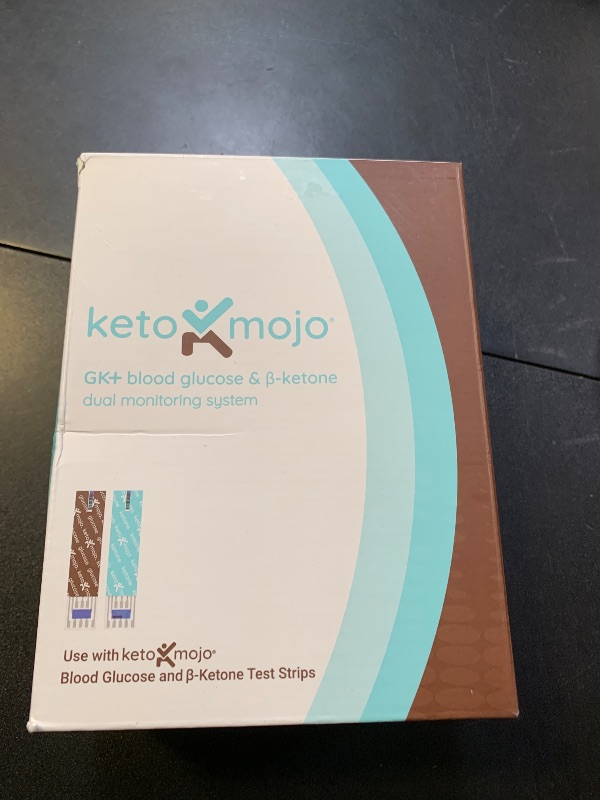 Photo 1 of KETO-MOJO GK+ Bluetooth Glucose & Ketone Testing Kit + Free APP for Ketosis & Diabetes Support. 20 Blood Test Strips (10 Each), Meter, 20 Lancets, Lancing Device, and Control Solutions
