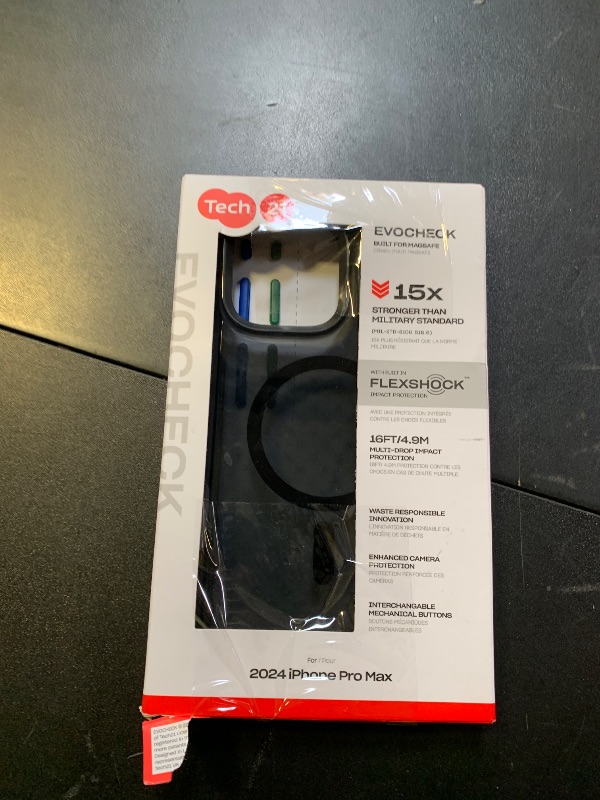 Photo 1 of Tech21 EvoCheck for iPhone 16 Pro Max Compatible with MagSafe - Impact Protection Case - in Smokey
