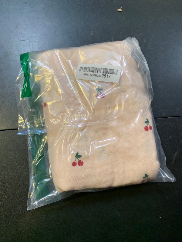 Photo 1 of Ali+Oli Muslin Swaddle Blanket for Baby (Cherry) Large 47" x 47" Soft Rayon Made from Bamboo & Organic Cotton, Machine Washable Receiving Blanket Wrap for Newborn to Toddler