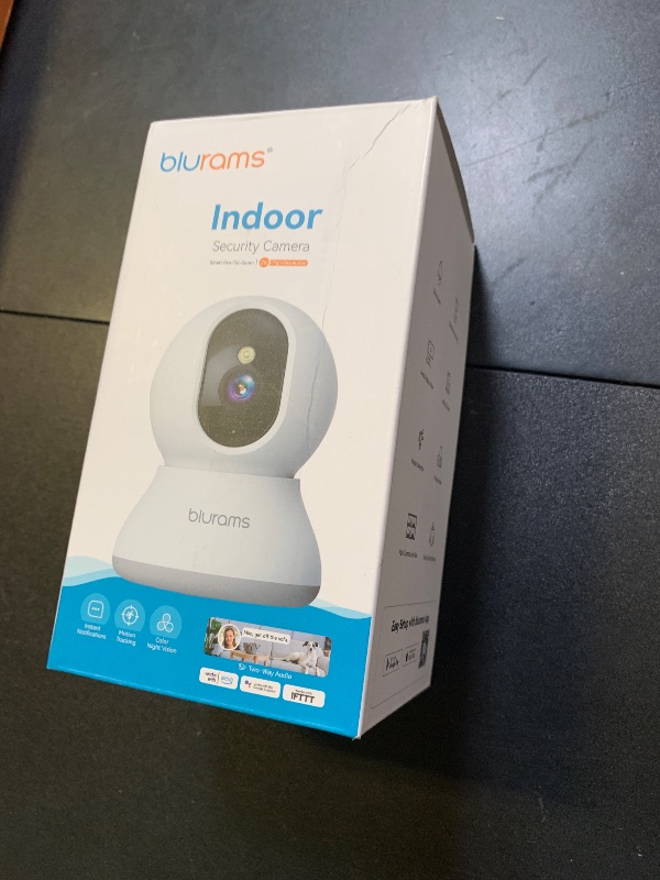 Photo 1 of blurams Indoor Camera 2K, Cameras for Home Security 5G&2.4GHz, 360° Pet Camera w/Motion Tracking, Phone App, 2-Way Audio, IR Night Vision, Siren, Works with Alexa & Google Assistant