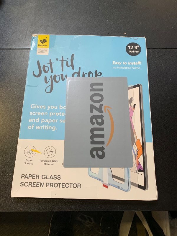 Photo 1 of Hocents. Paperfeel Glass Screen Protector Compatible with iPad Pro 12.9 6th / 5th / 4th / 3rd Generation (2022/2021 / 2020/2018), Auto-Alignment Tool, Tempered Glass, EZ Kit
