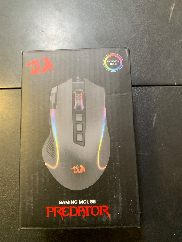 Photo 1 of Redragon M612 Predator RGB Gaming Mouse, 8000 DPI Wired Optical Mouse with 11 Programmable Buttons & 5 Backlit Modes, Software Supports DIY Keybinds Rapid Fire Button
