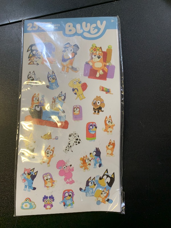 Photo 1 of Bluey Party Favors for Boys & Girls Bundle ~ 12 Pack Bluey Sticker Sheets for Kids Birthday Party Goodie Bags | Party Supplies
