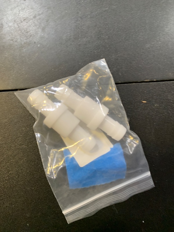 Photo 1 of Kyuionty 2Pcs Check Valve 1/2" Plastic Barb Hose One Way Inline Check Valve for Fuel Gas Liquid Air