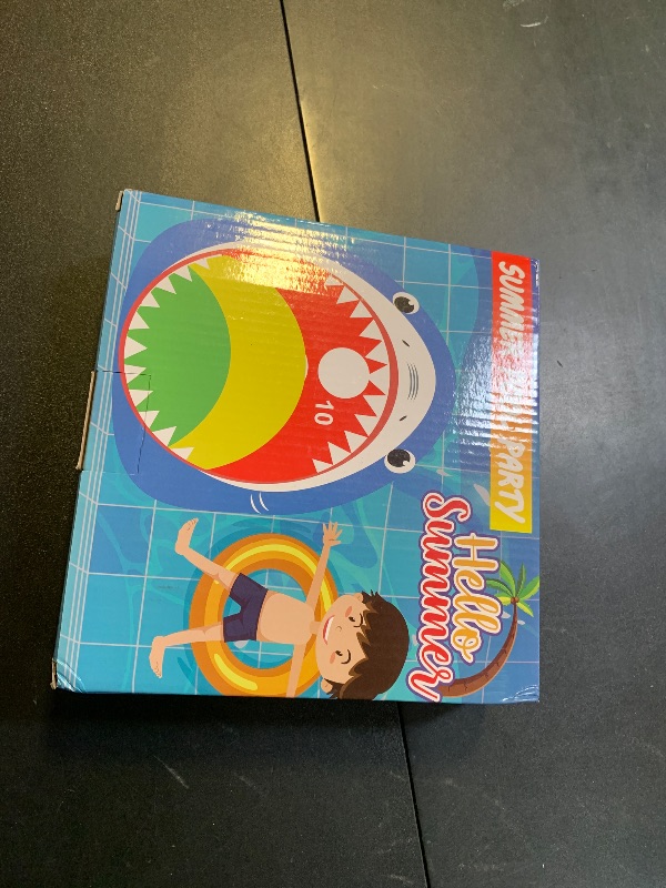 Photo 1 of JOINBO Kids Fun Pool Toys,Inflatable Shark Cornhole Board Floating Water Game Outdoor Swim Play for Adults Family,Cool Summer Party Gift for 6 7 8 9 10 12 Year Old Boy Girl Teen