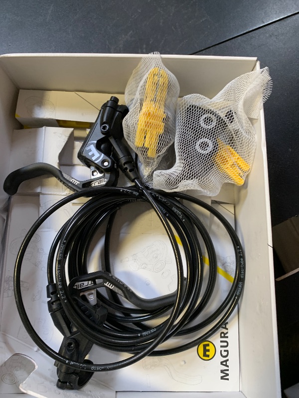 Photo 1 of Magura MT Trail Sport 2701389 Bicycle Brake 1-Finger HC Lever Left/Right Suitable Set Consisting of Two Brakes for Front Wheel 4 and Rear Wheel 2 Pistons, Black, One Size