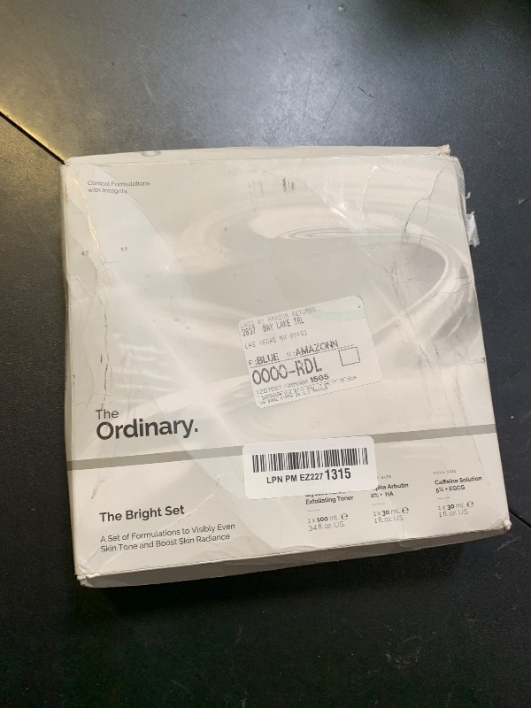 Photo 1 of The Ordinary The Bright Set, 3-Step Regimen for Radiant, Even Skin Tone with Glycolic Acid 7% Exfoliating Toner, Alpha Arbutin 2% + HA, and Caffeine Solution 5% + EGCG | Skin Care Set