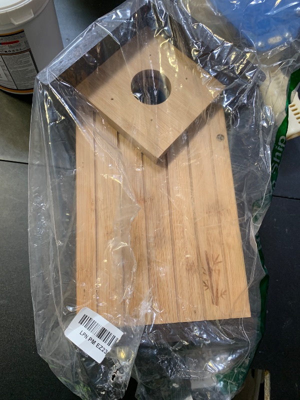 Photo 1 of Large Hard Bamboo Bluebird Bird Houses for Outside, Solid Material Construction Weather Proof, UV Painted Longtime Water Proof, Heavy Duty Sturdy 1.5" Hole Plate, 10 Years Performance