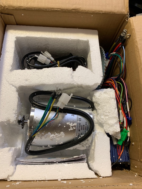 Photo 1 of Electric Brushless DC Motor Complete Kit, 48V 2000W 4300RPM High Speed Motor, with 60A 18 Mosfet Controller, 3-Speed Throttle, Electric Scooter Bicycle Motorcycle Mid Drive Motor, DIY Part