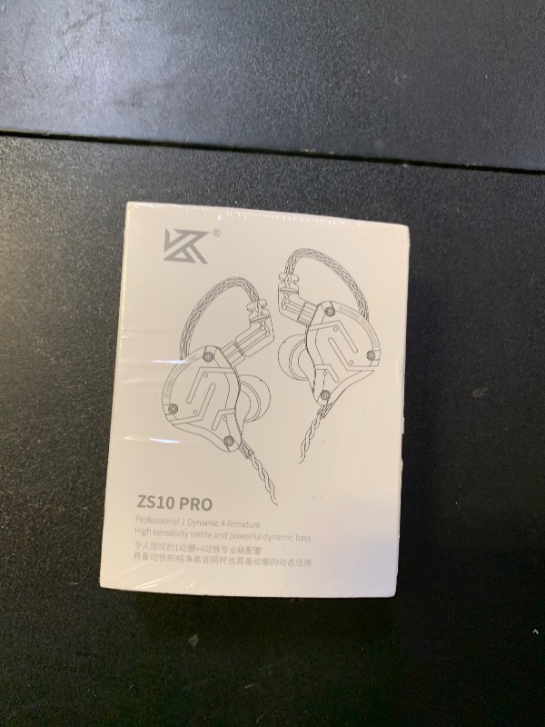 Photo 1 of Linsoul KZ ZS10 Pro, 4BA+1DD 5 Driver in Ear Monitor, HiFi Wired Earbuds, Gaming Earbuds, Hybrid IEM Earphones with Stainless Steel Faceplate, Detachable Cable for Musician(Without Mic, Black)