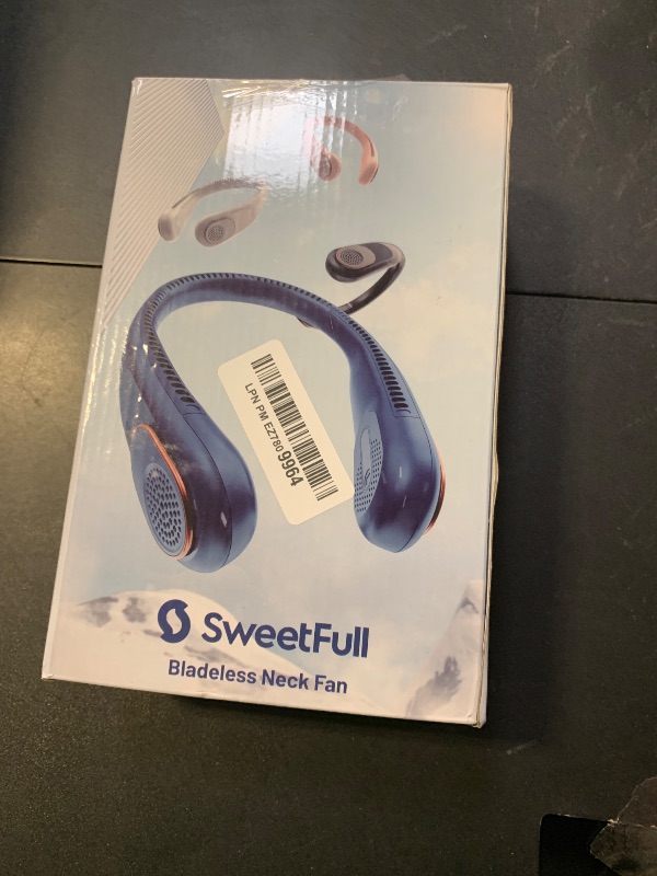 Photo 1 of SWEETFULL Portable Neck Fan 360° Cooling Bladeless Personal Fan | No Hair Twisting - 4000mAh USB Rechargeable Wearable Fan for Travel, Birthday Gifts for Men, Women, Mom, and Dad